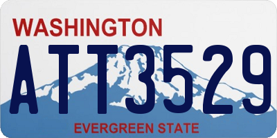 WA license plate ATT3529