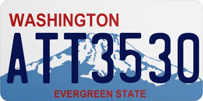 WA license plate ATT3530