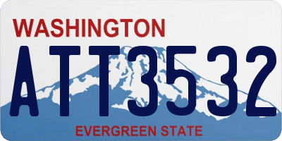 WA license plate ATT3532