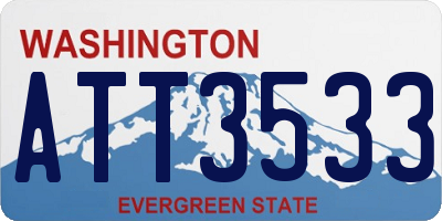 WA license plate ATT3533