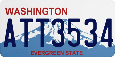 WA license plate ATT3534