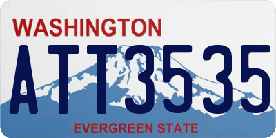 WA license plate ATT3535