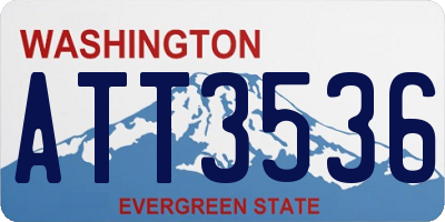 WA license plate ATT3536