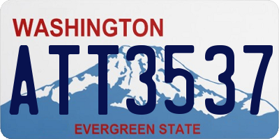 WA license plate ATT3537