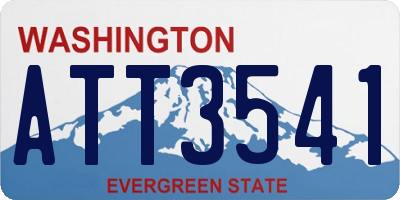 WA license plate ATT3541