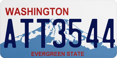 WA license plate ATT3544
