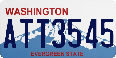 WA license plate ATT3545