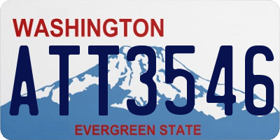 WA license plate ATT3546