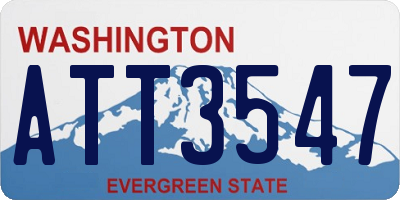 WA license plate ATT3547