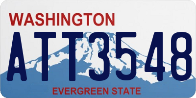 WA license plate ATT3548