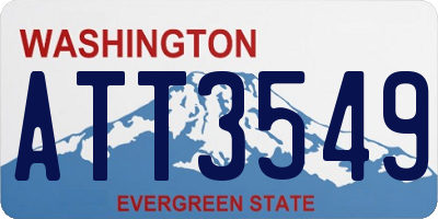 WA license plate ATT3549