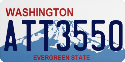 WA license plate ATT3550