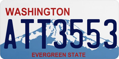 WA license plate ATT3553