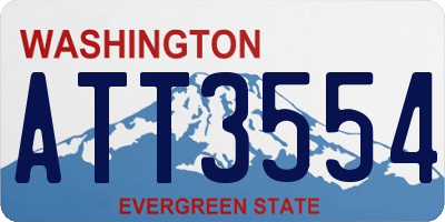 WA license plate ATT3554