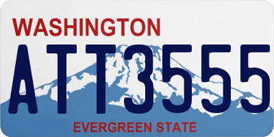 WA license plate ATT3555
