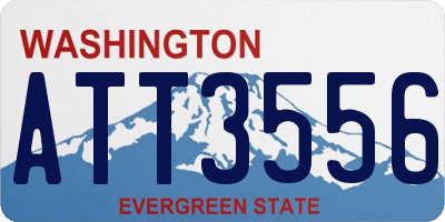 WA license plate ATT3556