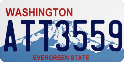 WA license plate ATT3559
