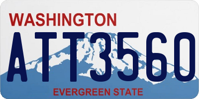 WA license plate ATT3560