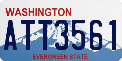 WA license plate ATT3561