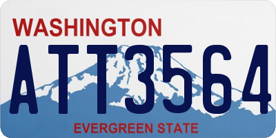 WA license plate ATT3564