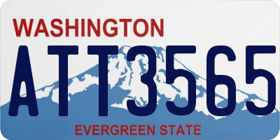 WA license plate ATT3565