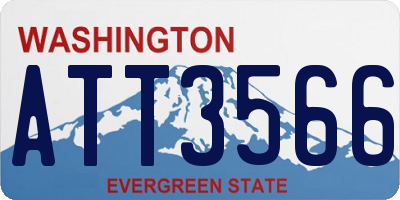 WA license plate ATT3566