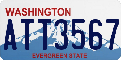 WA license plate ATT3567
