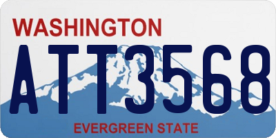 WA license plate ATT3568