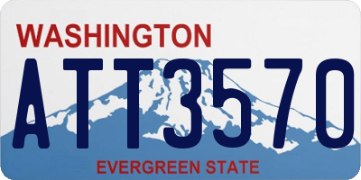 WA license plate ATT3570