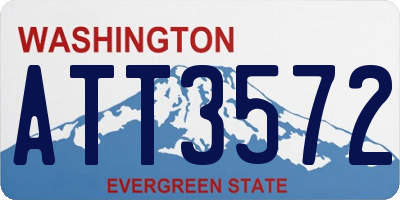 WA license plate ATT3572