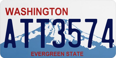 WA license plate ATT3574