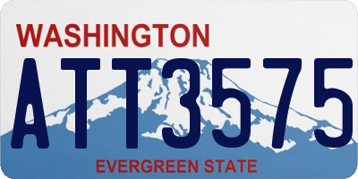 WA license plate ATT3575