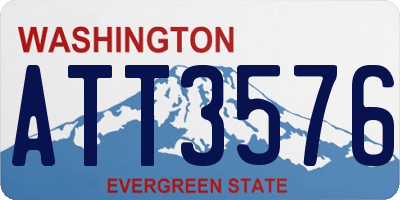 WA license plate ATT3576