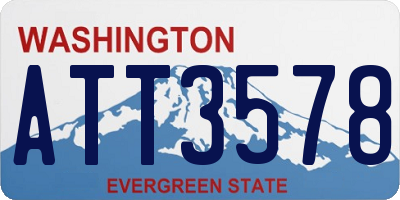 WA license plate ATT3578