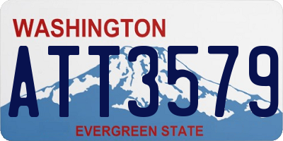 WA license plate ATT3579