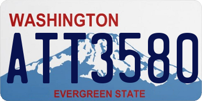 WA license plate ATT3580