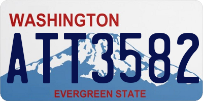 WA license plate ATT3582