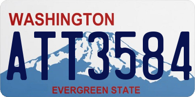 WA license plate ATT3584