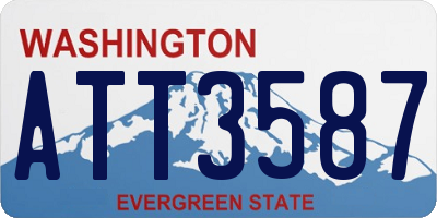 WA license plate ATT3587