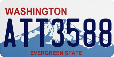 WA license plate ATT3588