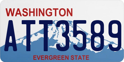 WA license plate ATT3589