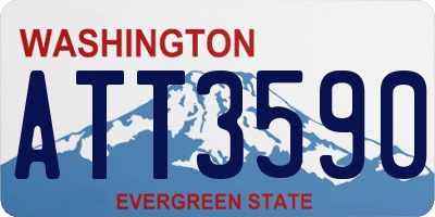 WA license plate ATT3590