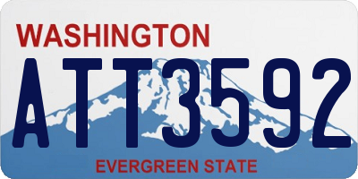 WA license plate ATT3592