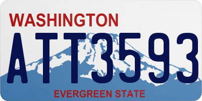 WA license plate ATT3593
