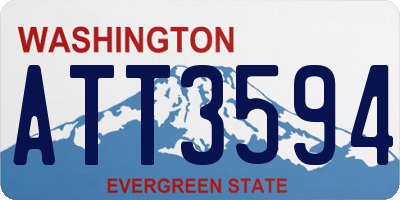 WA license plate ATT3594