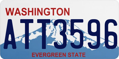 WA license plate ATT3596