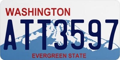 WA license plate ATT3597