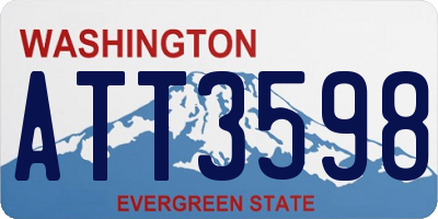WA license plate ATT3598