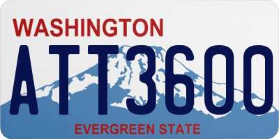 WA license plate ATT3600