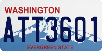 WA license plate ATT3601